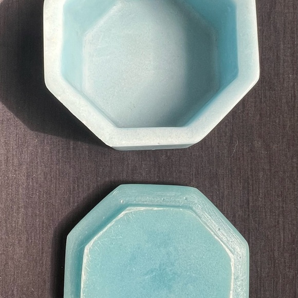 Vintage Robert Nemith Butterfly Flowers Soapstone Trinket Box - Picture 4 of 12